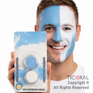 MAQUILLAJE ARTISTICO PINTAFAN BLANCO CELESTE 13-02 (4GR SET X 2) (PACK X 3 UNID)